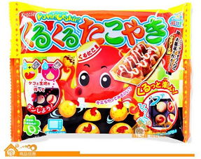 日本进口 知育菓子kracie章鱼小丸子烧墨鱼丸diy手工糖果玩具